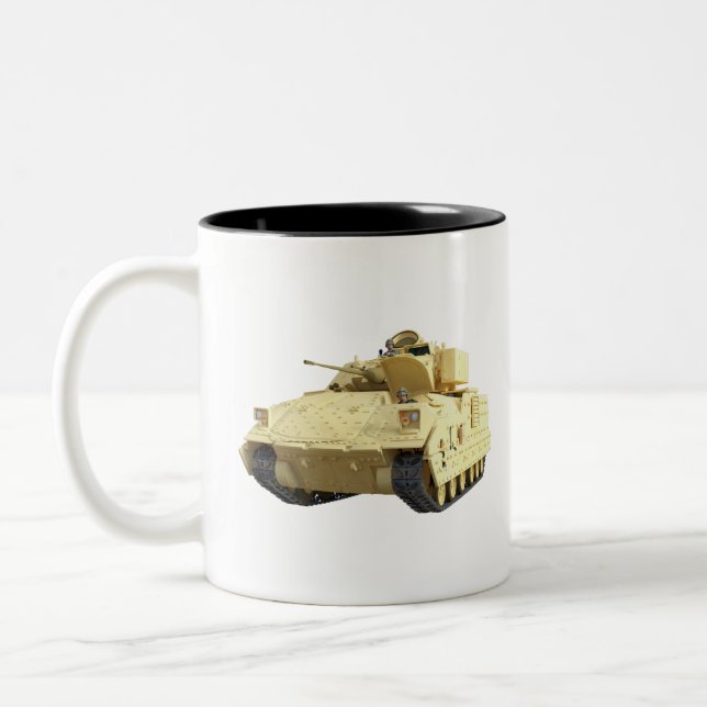 Bradley Fighting Vehicle Two-Tone Coffee Mug (Left)