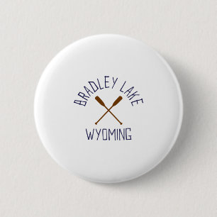 Bradley Lake Wyoming Outdoors Vintage 1 6 Cm Round Badge