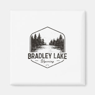 Bradley Lake Wyoming Outdoors Vintage 3 Magnet