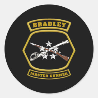 Bradley Master Gunner Emblem Classic Round Sticker