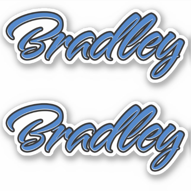 Bradley name blue sticker Sticker Sticker Sticker (Front)