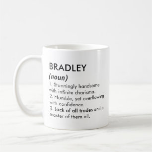 Bradley name, Editable name, Custom name Coffee Mug
