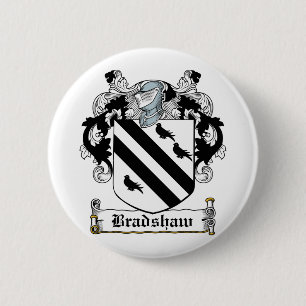 Bradshaw Family Crest 6 Cm Round Badge