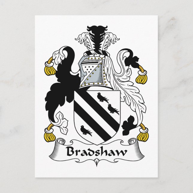 Bradshaw Family Crest Postcard (Front)