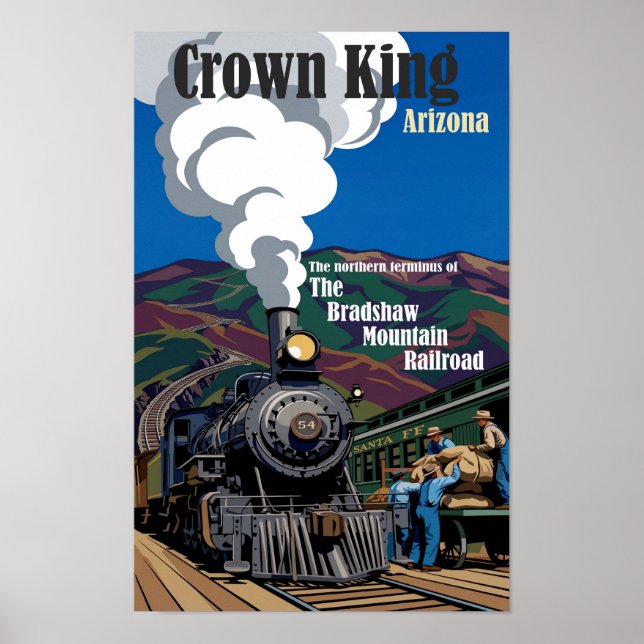 Bradshaw Mountain Railroad Art Poster (Front)