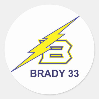 BRADY 33 CLASSIC ROUND STICKER