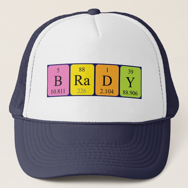 Brady periodic table name hat (Front)