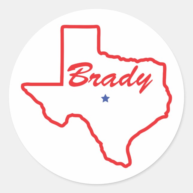 Brady - Texas Classic Round Sticker (Front)