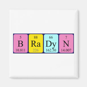 Bradyn periodic table name magnet
