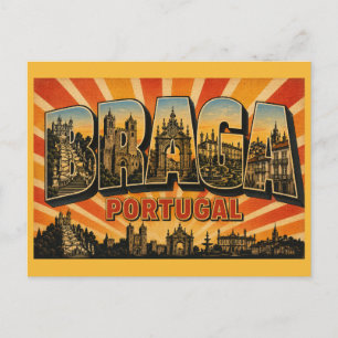 Braga Portugal Ancient Archdiocese  Postcard