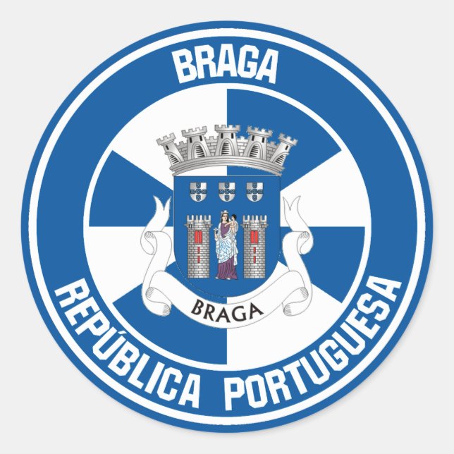 Braga Round Emblem Classic Round Sticker (Front)