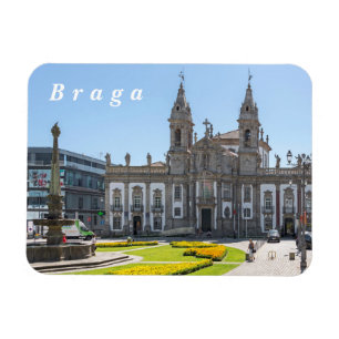 Braga. View of the city center. Magnet