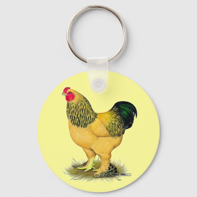 Brahma:  Buff Rooster Key Ring (Front)