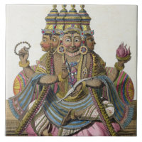 Brahma, Hindu god of creation, from 'Voyage aux In