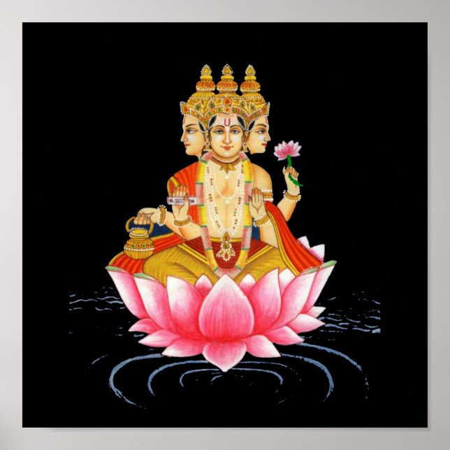 BRAHMA - PRAJAPATI - HINDU GODDESS POSTER (Front)