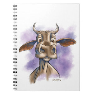 Brahman Cow Cartoon Notebook