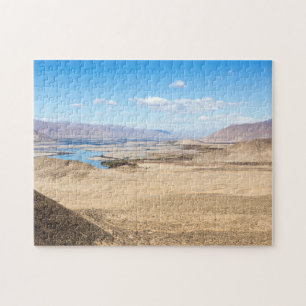 Brahmaputra river and desert landscape - Tibet Jigsaw Puzzle