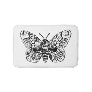 Brahmin moth drawing bath mat