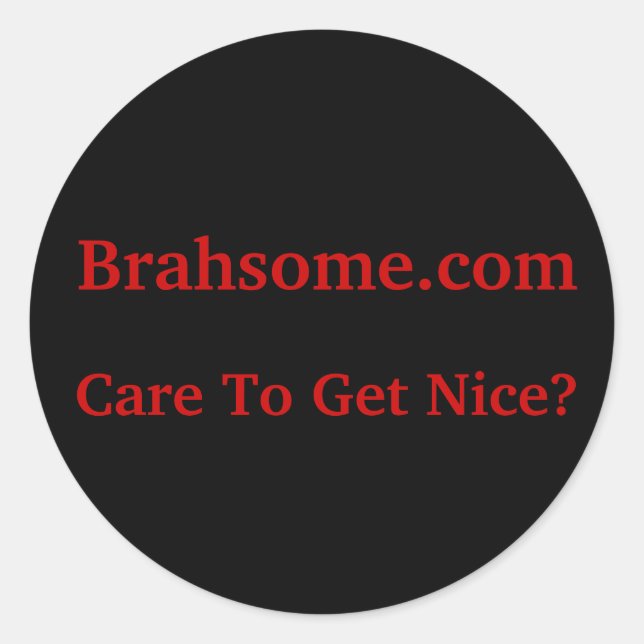 Brahsome Blackout Sticker (Front)
