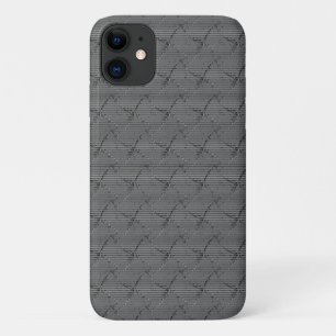 Braided grey with small stripes and pixelated thro iPhone 11 case