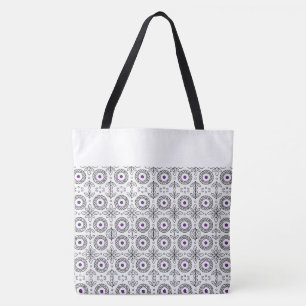 Braided Mandala and Leaf Motif Design Tote Bag