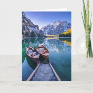 Braies Lake   Dolomite Alps, Italy Card