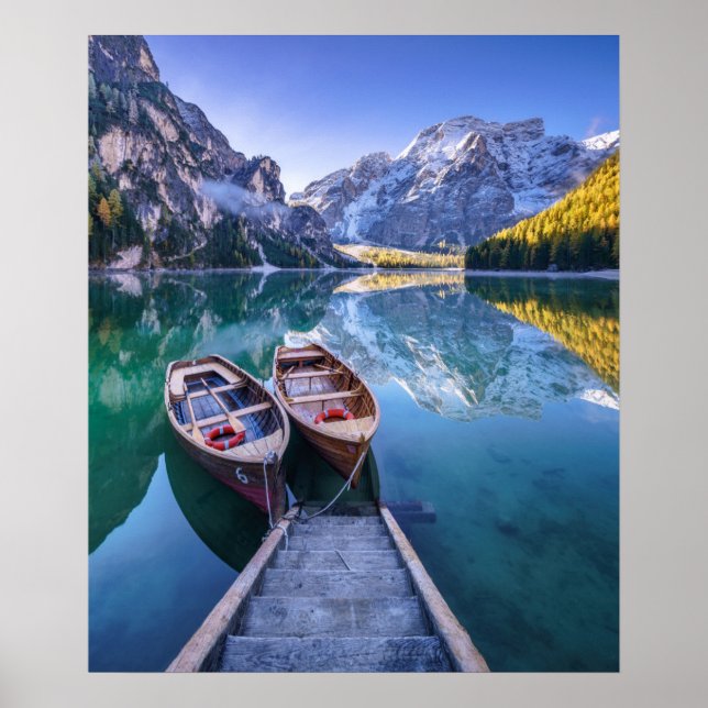 Braies Lake | Dolomite Alps, Italy Poster (Front)