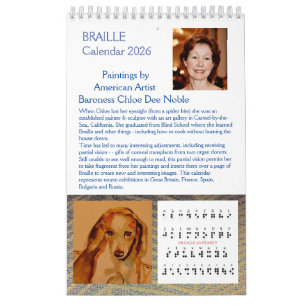 Braille 2026 by Chloe Dee Noble - Calendar