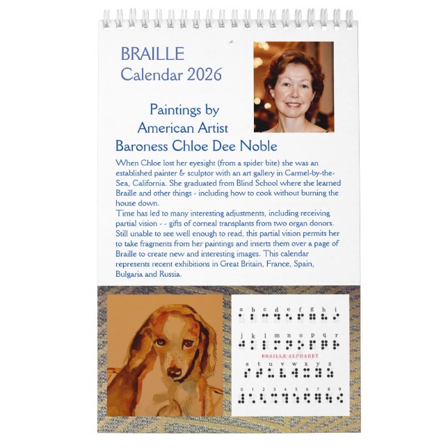 Braille 2026 by Chloe Dee Noble - Calendar (Cover)