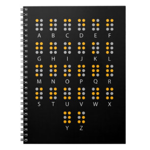 Braille Alphabet Blind Art Notebook