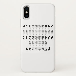 Braille alphabet blind letters symbol iPhone x case