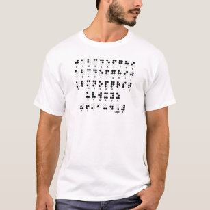 Braille alphabet blind letters symbol T-Shirt