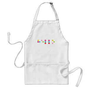 Braille blind language alphabet letters hello text standard apron