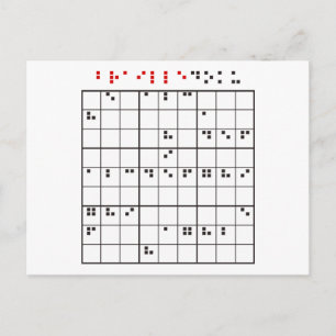 brailledoku postcard