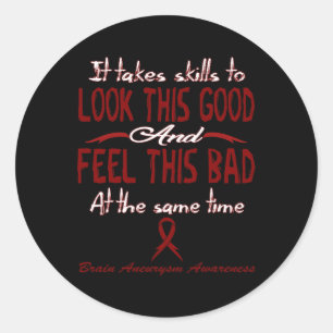 Brain Aneurysm Awareness 3 Classic Round Sticker
