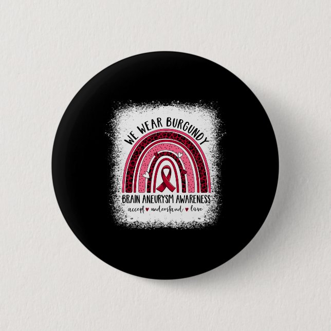 Brain Aneurysm Awareness Apparel Awesome Tee  6 Cm Round Badge (Front)