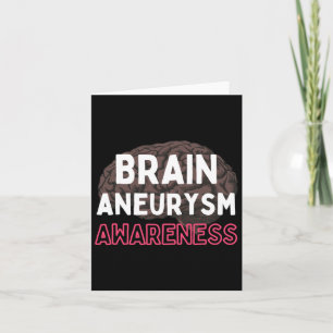 Brain Aneurysm Awareness Burgundy Ribbon Aneurysm  Card