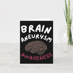 Brain Aneurysm Awareness Burgundy Ribbon Aneurysm Card