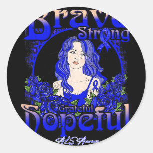 Brain Aneurysm Awareness Burgundy Ribbon Aneurysm  Classic Round Sticker