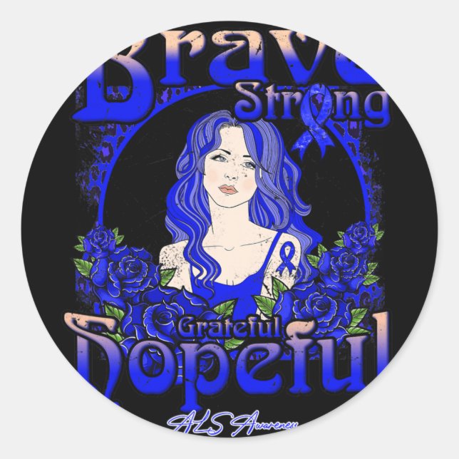 Brain Aneurysm Awareness Burgundy Ribbon Aneurysm  Classic Round Sticker (Front)