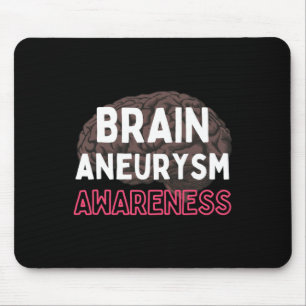 Brain Aneurysm Awareness Burgundy Ribbon Aneurysm  Mouse Pad