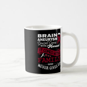 Brain Aneurysm Awareness Burgundy Ribbon Family Su Coffee Mug