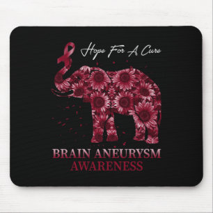 Brain Aneurysm Awareness Burgundy Ribbon  Mouse Pad