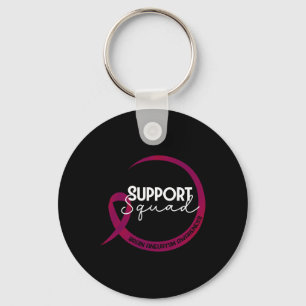 Brain Aneurysm Awareness Burgundy Ribbon Support S Key Ring