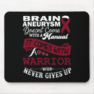 Brain Aneurysm Awareness Burgundy Ribbon Warrior S Mouse Pad