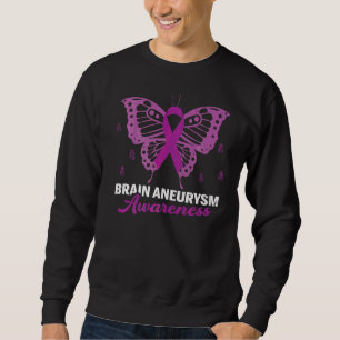 Brain Aneurysm Awareness Butterfly Surgery Support Sweatshirt