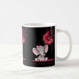 Brain Aneurysm Awareness Cute Elephant Sunflower B Coffee Mug