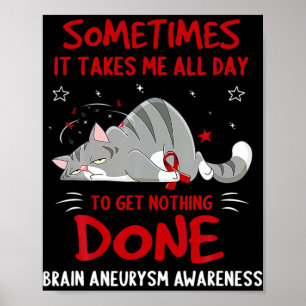 Brain Aneurysm Awareness Elephant Faith Hope Love Poster