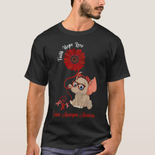 Brain Aneurysm Awareness Elephant Faith Hope Love T-Shirt