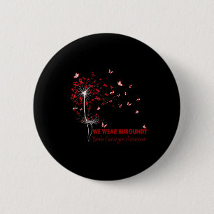 Brain Aneurysm Awareness Faith Hope Love Dandelion 6 Cm Round Badge